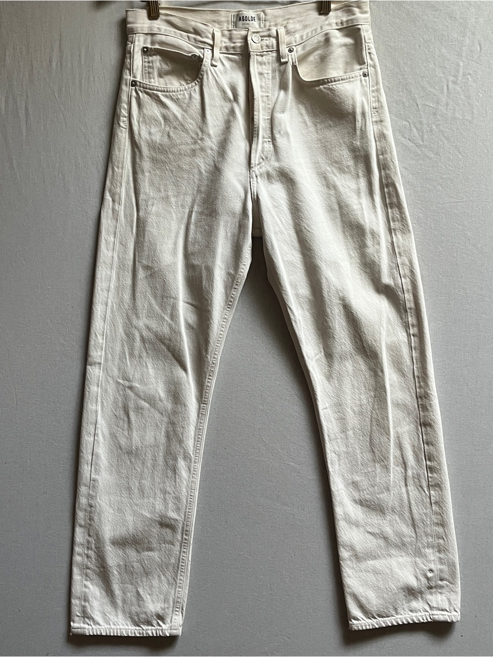 AGOLDE 90s Jean Organic Cotton White Straight Leg Jeans 27
